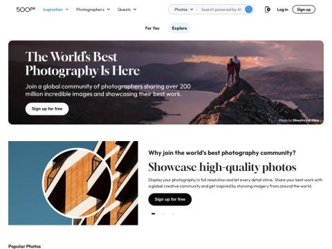 500px - 全球摄影师作品分享与销售平台
