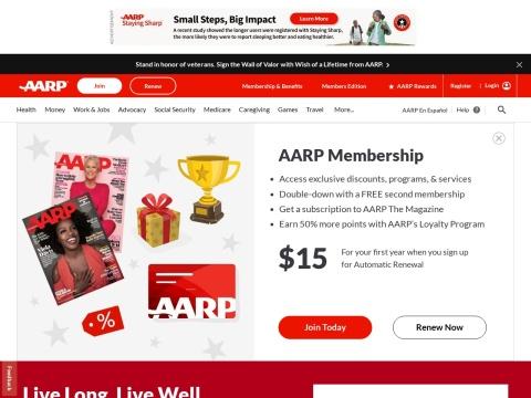 AARP.org - 美国退休人员协会：致力于提升50岁以上人群生活质量的综合服务平台