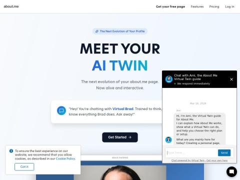 about.me | 你的个人主页与AI虚拟双胞胎