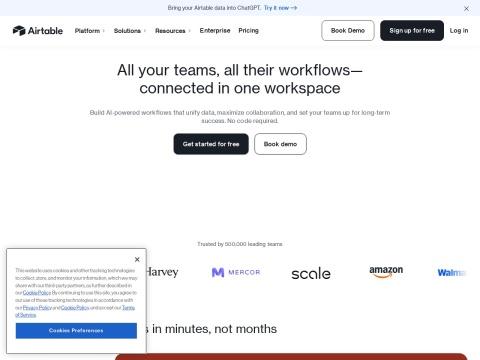 Airtable：构建企业级AI工作流与无代码应用的美国协作平台