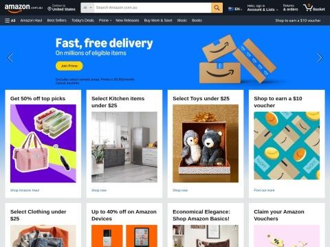 Amazon.com.au — 澳大利亚主流在线零售平台，一站式跨境与本地购物服务