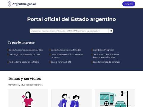 阿根廷政府官网Argentina.gob.ar：一站式数字政务服务平台