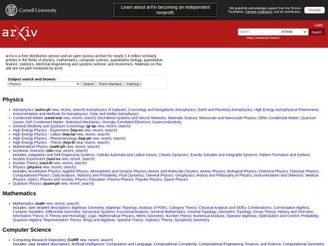 预印本服务 arXiv
