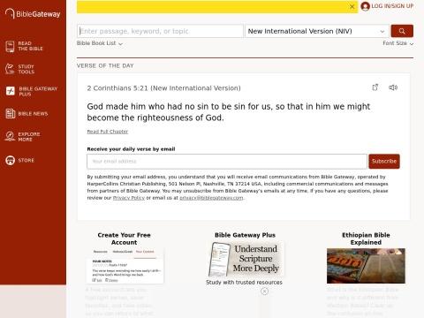 BibleGateway.com：全球领先的在线圣经平台，支持150多种版本和50多种语言