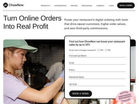 ChowNow：美国餐厅的无佣金在线订餐解决方案
