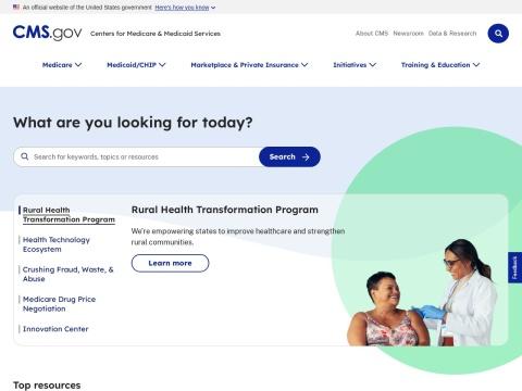 CMS.gov官网介绍：美国医疗保险与医疗补助服务中心的核心门户