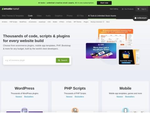 CodeCanyon：澳大利亚领先的代码插件市场平台 - 37,748个高质量开发资源