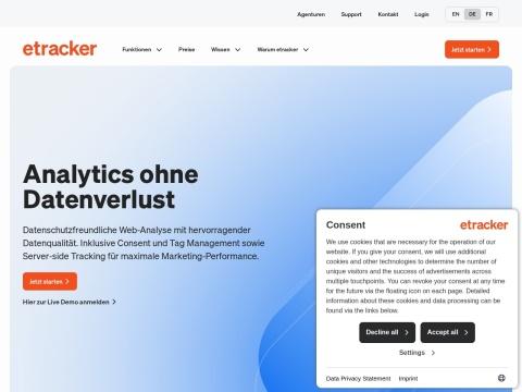 etracker：德国制造的网站分析工具，合规无数据丢失的Google Analytics替代方案