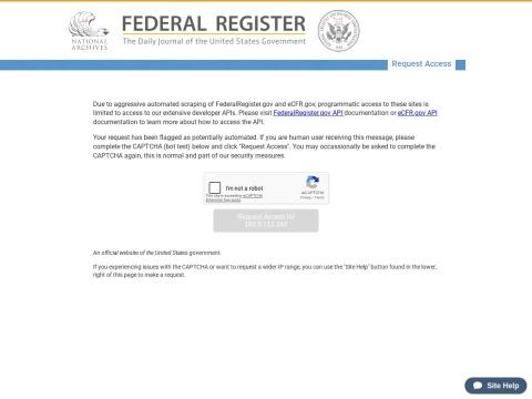 Federal Register.gov：美国联邦政府公报与法规检索平台