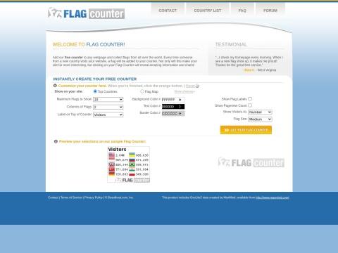 Flag Counter - 免费网站访客国旗计数器，实时追踪全球访问来源