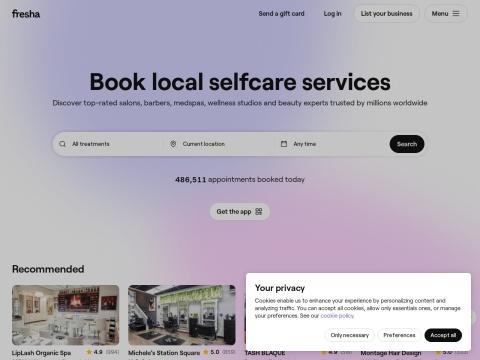 Fresha — 即时预订附近沙龙和Spa的一站式平台