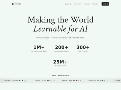 GoAGI AI 数据与模型支持平台