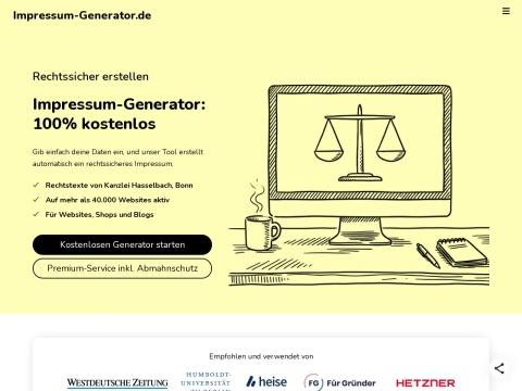 Impressum-Generator：德国100%免费法律声明生成工具（2026最新版）