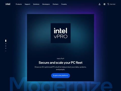 Intel 官网（intel.com）— 美国领先半导体企业技术门户与开发者资源中心