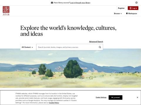 JSTOR美国学术数字图书馆：期刊、书籍与一手资料的权威研究平台