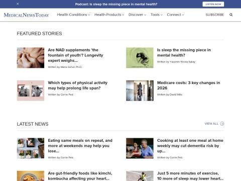MedicalNewsToday: 美国权威医学健康资讯平台 - 每日更新专业医疗新闻