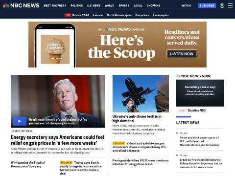 NBC News：美国主流新闻门户，提供全球突发新闻与本地化视频报道