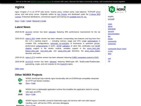 NGINX 官方网站