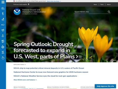 美国国家海洋和大气管理局(NOAA)官网：权威天气海洋气候数据平台