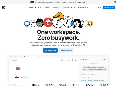 Notion：美国AI智能工作区与团队协作平台