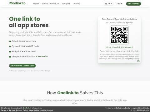 Onelink.to：跨平台智能应用下载链接与二维码生成工具
