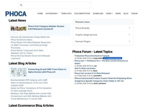 Phoca - 捷克专业Joomla扩展开发平台与电商解决方案