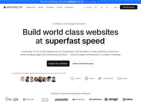 Aceternity UI Pro (pro.aceternity.com)
