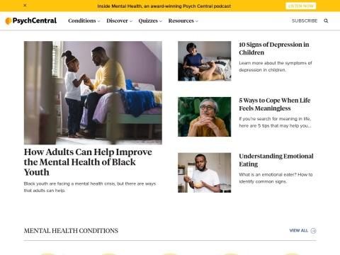 Psych Central（心理健康与心理学科普平台）