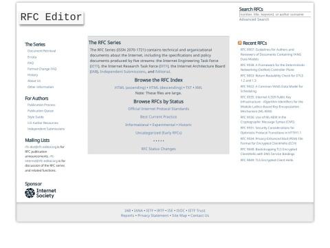 RFC Editor：美国互联网技术标准的权威发布平台