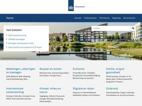 Rijksoverheid.nl — 荷兰政府官方信息门户，一站式获取政策、福利与公共服务