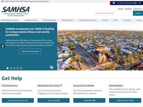SAMHSA官网 - 美国心理健康与药物滥用防治权威平台