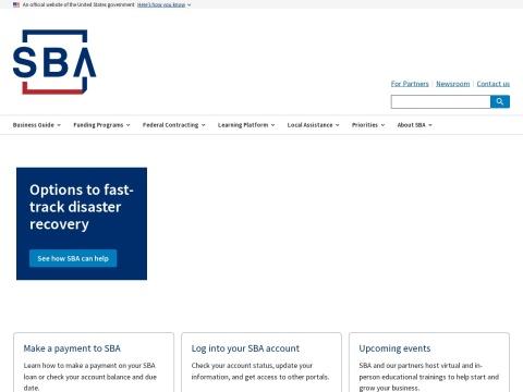 SBA.gov — 美国小企业管理局官方门户，一站式创业支持与融资服务平台