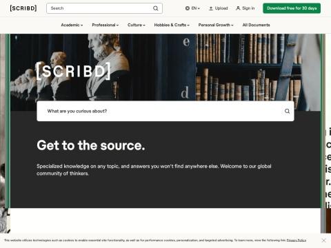Scribd：全球文档知识库，专业内容一站式获取平台
