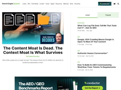 Search Engine Journal：美国领先的SEO与搜索营销资讯平台