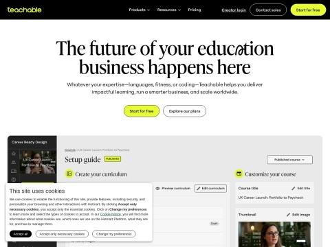 Teachable：美国领先的在线课程构建与销售平台