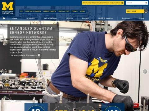 密歇根大学官网（umich.edu）-美国顶尖公立研究型大学官方门户