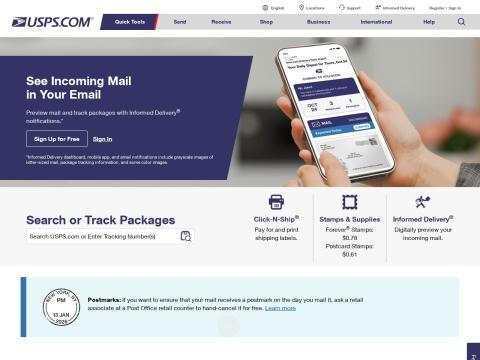 USPS.com：美国邮政服务官方平台，一站式在线寄件与邮件管理解决方案