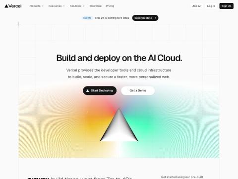 Vercel：美国AI云平台，构建和部署现代化Web应用