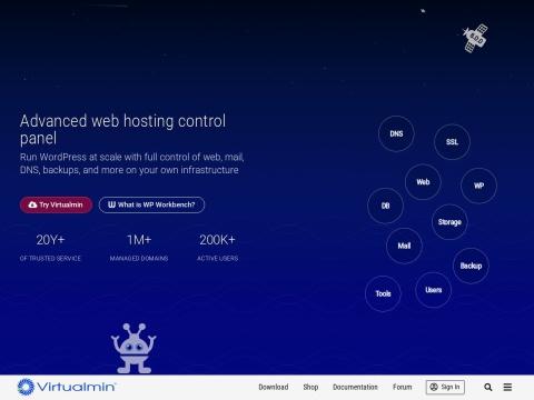 Virtualmin: 美国开源Linux服务器管理面板，强大的Web托管控制解决方案