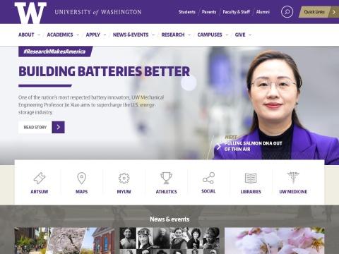 华盛顿大学官网 - 美国顶尖公立研究型大学门户平台
