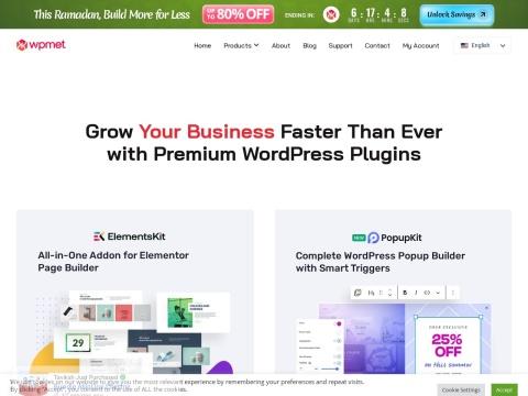 Wpmet：美国专业WordPress插件平台，助力快速构建高品质网站