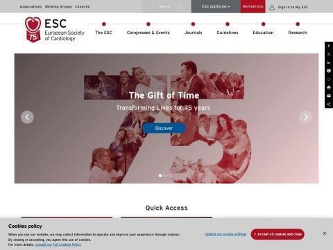 欧洲心脏病学会（European Society of Cardiology）